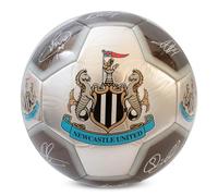 Hy-Pro Officially Licensed Newcastle United F.C. Signature Football - Metallic, Size 5, NUFC, Training, Match, Merchandise, Collectible For Kids and adults