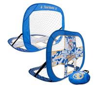 Hy-Pro Officially Licensed Real Madrid 4ft x 3ft Pop Up 2 in 1 Target Football Goal - Portable Football Goal, Football Training Equipment, Carry Bag, Kids, Adults, Real Madrid Merchandise