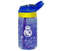 Hy-Pro Officially Licensed Real Madrid CF Kids Water Bottle - 480ml, 3D Print, Integrated Spout, No Spill, Toddler Bottle, Carry Handle, Football Gift Idea