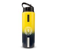 Hy-Pro Officially Licensed Scotland FA 750ml Aluminium UV Bottle | Integrated Folding Straw, Neochrome Finish, Leakproof, Lightweight, BPA Free, Yellow