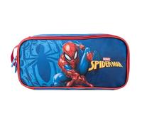Hy-Pro Officially Licensed Spiderman Boot Bag - with Zipper Pull & Front Graphic for Sports Kit Storage - Blue & Red Shoe Bag with Web-Slinging Design