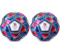 Hy-Pro Officially Licensed Team GB Football Size 5- Olympics, Aztec Design, Ball, Great Britan, Training, Match, Merchandise, Collectible For Kids and Adults (Pack of 2)