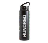 Hy-Pro Officially Licensed The Hundred Aluminium Water Bottle - 750ml, Reusable, Integrated Folding Straw, Leakproof, Lightweight, BPA Free, Cricket Water Bottle