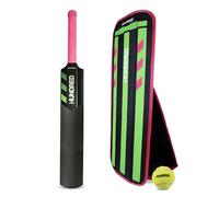 Hy-Pro Officially Licensed The Hundred Cricket Set - Kids Size 3 Plastic Cricket Bat, Foldable Stumps & Tennis Ball - Outdoor Garden Cricket Set for Children, Boys & Girls, Merchandise