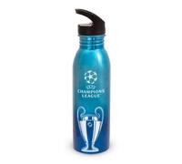 Hy-Pro Officially Licensed UEFA Champions League UV Water Bottle - 700ml, Fade Design, Metallic, Stainless Steel, Integrated Folding Straw, Leakproof, Lightweight