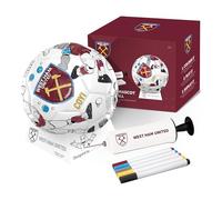 Hy-Pro Officially Licensed Colour In West Ham F.C. Football - Customisable Football, West Ham Merchandise, Football Crafts, Pump, Stand and Colour Pens, Size 2 Football, Ideal Football Gift Idea, 3+
