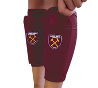 Hy-Pro Officially Licensed West Ham F.C. Shin Pad With Sock Sleeve, Youth - Shin Guard, Breathable, Lightweight, Durable, Protective Gear, The Hammers, Merchandise, Great Football Gift Idea