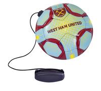 Hy-Pro Officially Licensed West Ham United F.C. Size 2 Skills Trainer - Solo Practice Training Aid, Black & White, One Size, Unisex for Kids and Adults, Great Football Gift Idea