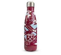 Hy-Pro Officially Licensed West Ham United F.C. Thermal Bottle - Stainless Steel, Double Wall, Vacuum Flask, Fade Design, Lightweight, Leakproof, Great Football Gift Idea