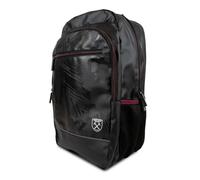 Hy-Pro Officially Licensed West Ham United FC Commuter Backpack - Football Backpack for School, Work, and Sports - Spacious Main Compartment, Front Zip Pockets & Side Mesh Bottle Holder