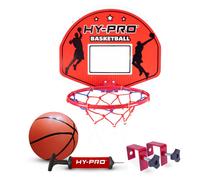 Hy-Pro Over The Door Basketball Hoop Set | Basketball & Pump Included | Indoor Outdoor Use