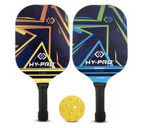 Hy-Pro Pickleball Set - Includes 2 Lightweight Pickleball Paddles with Cushioned Grip, 1 Ball and Carry Bag, Ideal for Indoor and Outdoor Games