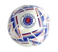 Hy-Pro Rangers FC Nova Football Size 5 White Blue Red | Official Licensed, Club Crest Design, Textured Surface, Stitched Panels, Outdoor Play