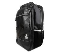 Hy-Pro Real Madrid CF Commuter Backpack - Football Backpack for School | Officially Licensed, Work, and Sports, Spacious Main Compartment, Front Zip Pockets & Side Mesh Bottle Holder