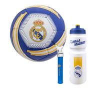 Hy-Pro Real Madrid Football Set - Size 5 Ball, Pump & 750ml Bottle