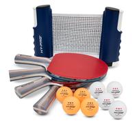 Hy-Pro Portable Table Tennis Set - With Retractable Net up to 170cm, 4 Bats, 8 Balls, Carry case, 3-Star Balls, For Kids and Adults, Indoor, Outdoor, Ping Pong Set