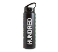 Hy-Pro Officially Licensed The Hundred Aluminium Water Bottle - 750ml, Reusable, Integrated Folding Straw, Leakproof, Lightweight, BPA Free, Cricket Water Bottle