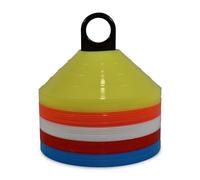 Hy-Pro Training 50 Pack Cones - Football Training Equipment with Carry Bag - Multi-Coloured Football Cones for Sports Drills, Agility & Outdoor Practice