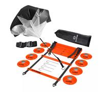 Hy-Pro Training Set with 8 x Cones, Agility Ladder, Resistance Parachute & Carry Bag Orange