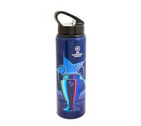 Hy-Pro UEFA Champions League 750ml Aluminium UV Sports Water Bottle | Officially Licensed, UCL Water Bottle with Integrated Folding Straw, Neochrome Finish, Leakproof, Lightweight, BPA Free