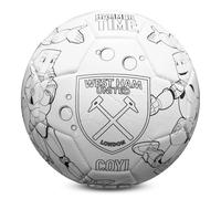 Hy-Pro Officially Licensed Colour In West Ham F.C. Football - Customisable Football, West Ham Merchandise, Football Crafts, Pump, Stand and Colour Pens, Size 2 Football, Ideal Football Gift Idea, 3+