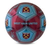 Hy-Pro West Ham United Metallic Signature Football - Size 5 in Bright Blue Hy-pro Bright Blue 5