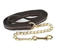 Hy Soft Webbing Lead Rein with Chain - Black/Grey - 2m