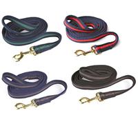 Hy Soft Webbing Lead Rein without Chain - Navy/Orange - 2m