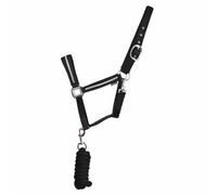 Hy Sparkle Horse Headcollar And Leadrope Set Black/silver (Small Pony)
