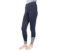 Hy Sport Active Full Seat Riding Tights - UK 14 - 16 · Midnight Navy and Pencil Point Grey