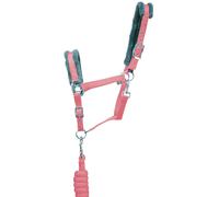 Hy Sport Active Head Collar and Lead Rope Coral Rose - Coral Rose - Cob
