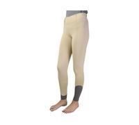 Hy Sport Active Young Rider Beige/Pencil Point Grey Riding Tights - 7-8 Years