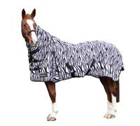 Hy Stormx Original Sweet Itch Contoured Zebra Print Horse Fly Rug Black/white (5)