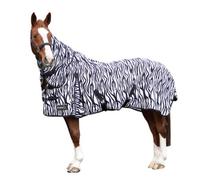 Hy Stormx Original Sweet Itch Contoured Zebra Print Horse Fly Rug Black/white (7)