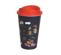 Hy Thelwell Collection Practice Makes Perfect 350ml Travel Cup (One Size) (Red/Navy)
