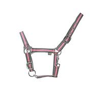 Hy Two-Tone Head Collar - Grey/Baby Pink - Full