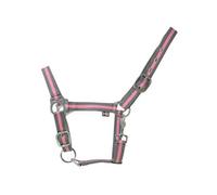 Hy Two Tone Horse Headcollar Grey/baby Pink (Full)