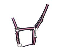 Hy Two Tone Horse Headcollar Navy/baby Pink (Full)