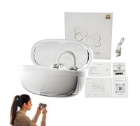 HY-X01 Language Translator, 2025 New Hy-X01 Open Free Wireless Translation Bluetooth Earphones, Supports 115 Different Languages,Equipped with AI App, BT 5.4, HiFi Stereo Sound(Beige)
