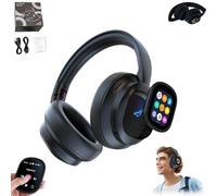 Hy-X1 Pro AI Translation Wireless Headphones with Movable LCD Touch Screen, 2026 New Multifunctional Translation Headset Real Time 115 Language, Bluetooth 6.0,Photo Taking,Flashlight