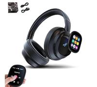 HY-X1 PRO AI Translation Wireless Headphones with Movable LCD Touch Screen, Real-Time 115 Language Translator, Bluetooth 6.0 Headset Water, Photo,Flashlight,Alarm,Voice Recording