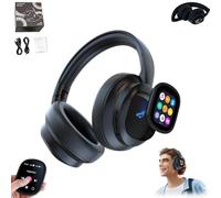 HY-X1 PRO AI Translation Wireless Headphones with Movable LCD Touch Screen, Real-Time 115 Language Translator Headphones, Bluetooth 6.0, Photo,Flashlight,Alarm,Voice Recording