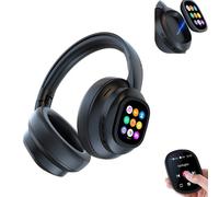 HY-X1 Pro AI Translator Headphones, 115 Languages Real Time Translation Device with Detachable Touch Screen, Bluetooth 6.0 Wireless Noise Cancelling Earbuds for Business Travel Meetings