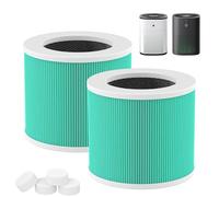 HY1800 H13 True HEPA Replacement Filter Compatible with Honeyuan/MORENTO/CHIVALZ/Loytio/AYAFATO/IOIOW HY1800 Air Purifier, 3-in-1 Filtration System HEPA Activated Carbon HY1800 Filter 2 Pack