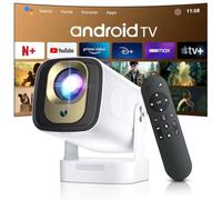 HY260 Pro Auto Focus Mini Projector, 330 ANSI, Native 1080P 4K Support, Android 11 Smart Projector, Dual WiFi BT5.4, 5W Speaker, Voice Air Mouse, Home & Outdoor Cinema