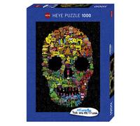 HY29850 - Heye Puzzles - 1000 pc Doodle Skull