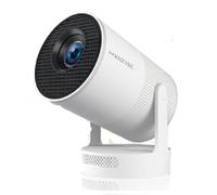 HY300 Pro+ Projector with Built-in 5W Speaker, 1920 * 1080P, Android 11, 8000 Lumens, WiFi 6, BT5.4, Outdoor Portable Projector (White)