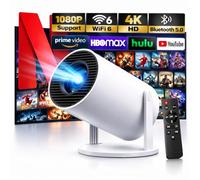 HY300 Projector 2026 | Supports 1080P With Android 14.0 - 20000 Lumens Smart Projector & Native 720P Portable Mini Projector For Bedroom | Screen Mirroring for iOS/Android | Gaming & HDMI Compatible