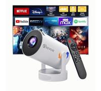 HY300 Projector 2026 | Supports 1080P With Android 14.0 - 20000 Lumens Smart Projector & Native 720P Portable Mini Projector For Bedroom | Screen Mirroring for iOS/Android | Gaming & HDMI Compatible