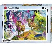 HY30040 - Heye Puzzles - 1000 Pc - Big Horns, Rebrush